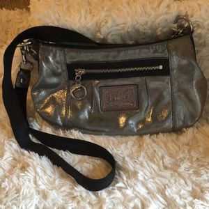 Silver Metallic coach purse
